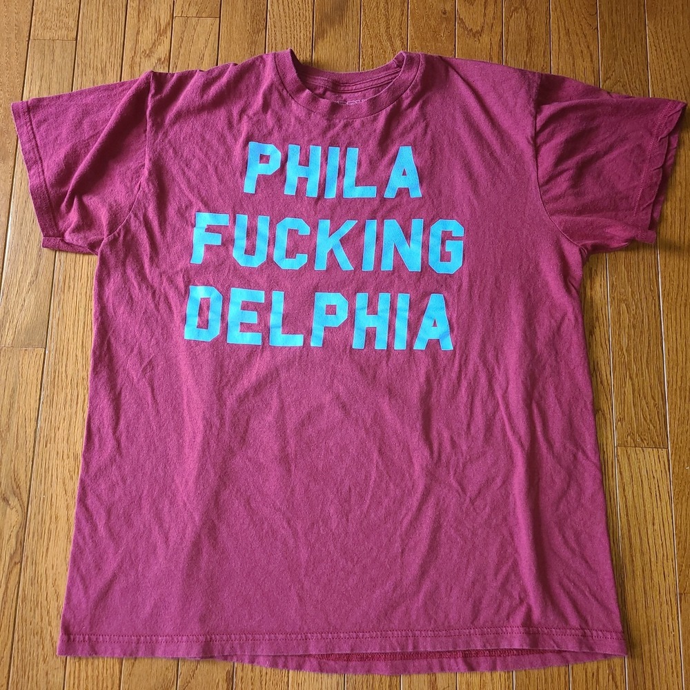 Philadelphia 'Philly Flipping Delphia' T Shirt Great Philly Fan Apparel XL Red